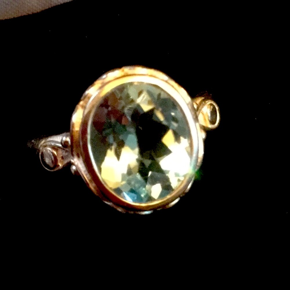 Romantic Genuine Sky Blue Topaz Ring